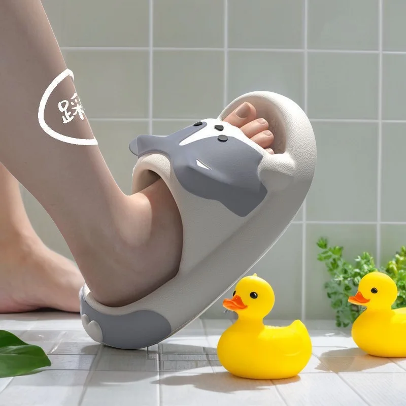 おしゃれな厚底スリッパ レディース 室内用 浴室用 滑り止め かわいい猫柄 ホームユース 快適なPVC製 スリップオンサンダル