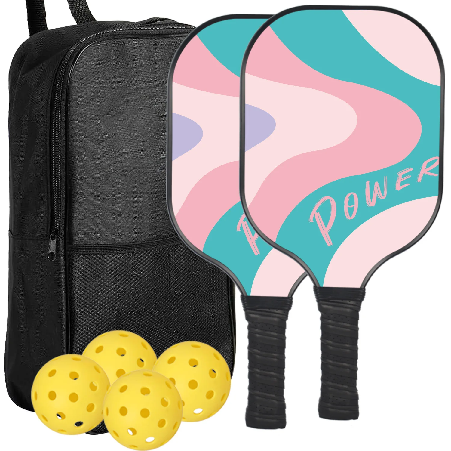 

Pickleball Paddles USAPA Approved Set Rackets Honeycomb Core 4 Balls Portable Racquet Cover Carrying Bag Gift Kit Indoor Outdoor