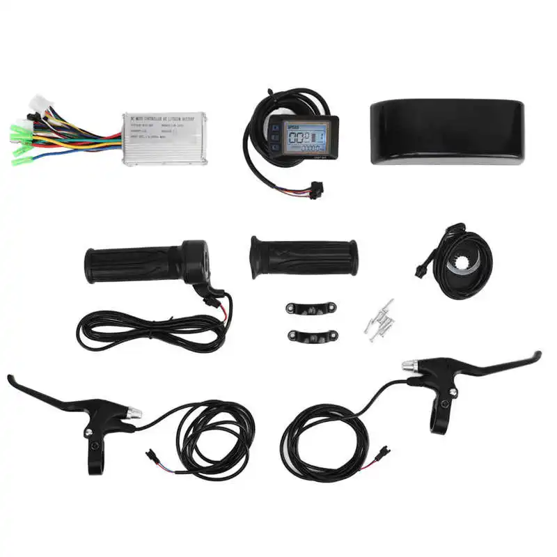 36V 48V Electric Bike Conversion Kit 15A Controller Waterproof M3 Display Throttle Grip PAS Brake Lever Kit for 250W Motor