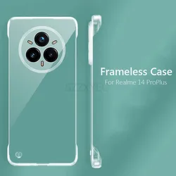 Frameless Clear Shockproof Hard Back Phone Case for Realme14 ProPlus (Transparent)