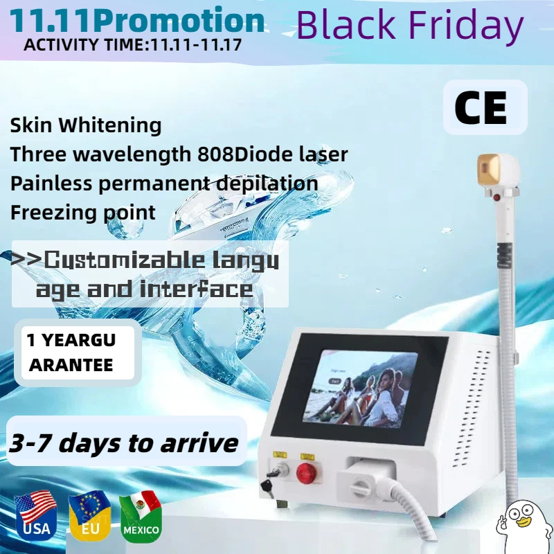 Double Eleven Global Shopping Festival Ultra High Power Diode Laser Hair Removal Device Ice Point Cooling System Restores Silky