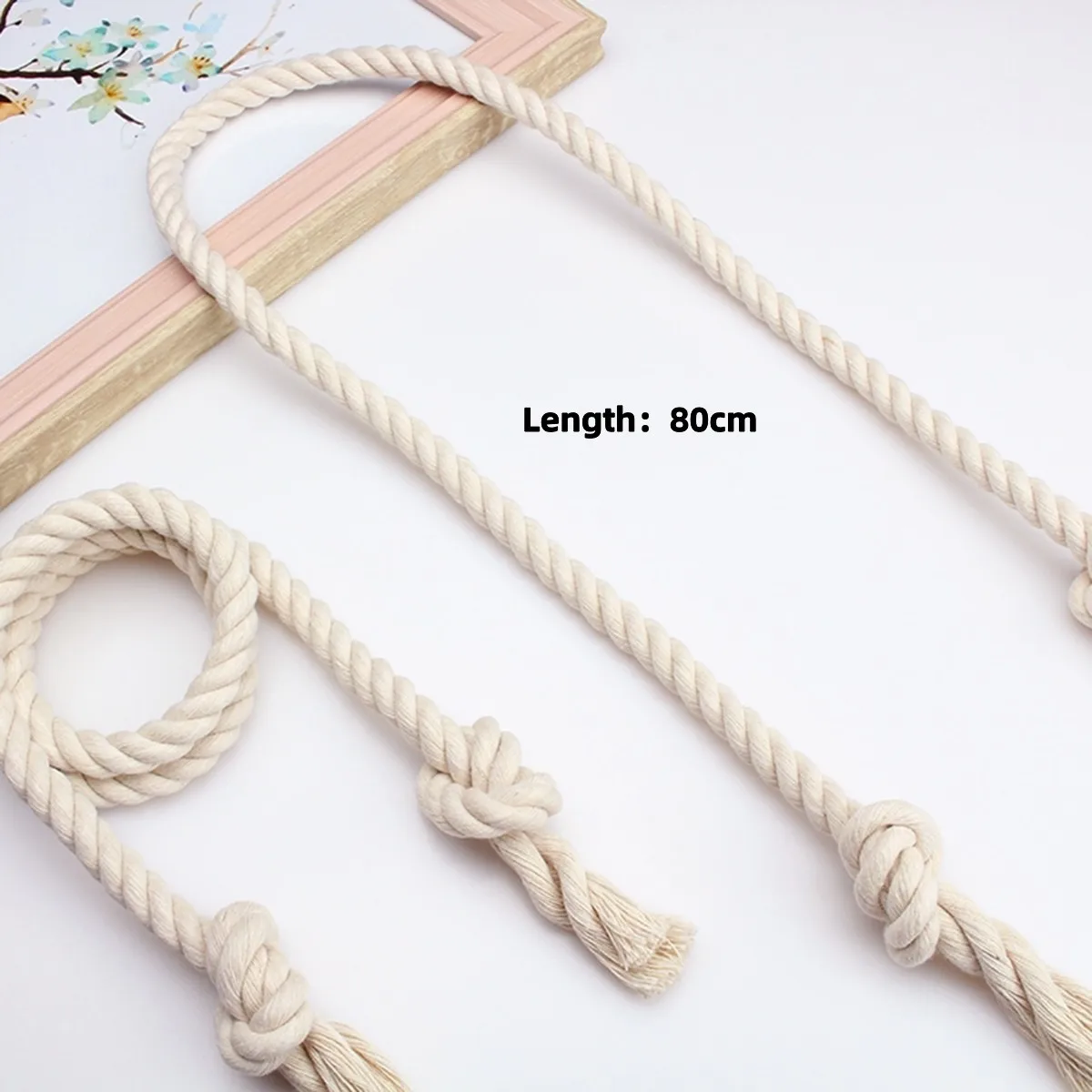 Modern Pure Curtain TieBack Decorative Curtain HoldBack Rope Convenient Curtains TieBack Beige Curtain Holder Clips 2 PCS 1Set
