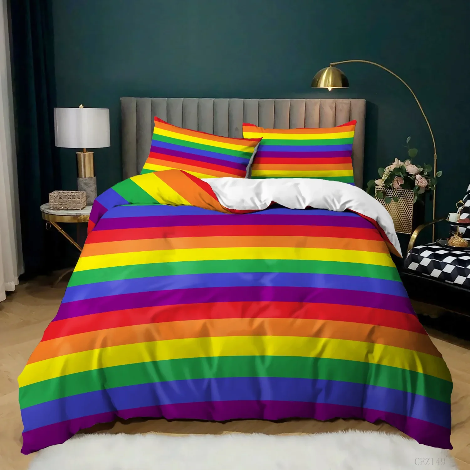 Rainbow High Officially Licensed Single Duvet Cover Set | Reversible 2 Sided Glow Rainbow Design With Matching Pillowcase, Soft And Durable Polycotton - View #4