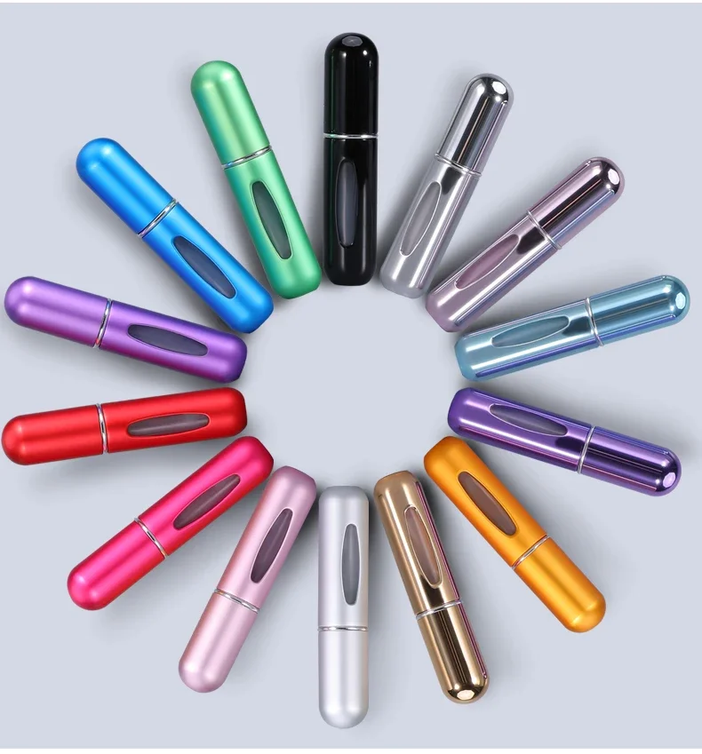 3pcs/lot 5ml Mini Refillable Perfume Bottle with Spray Scent Pump Empty Cosmetic Container Atomizer Bottle For Travel Tool