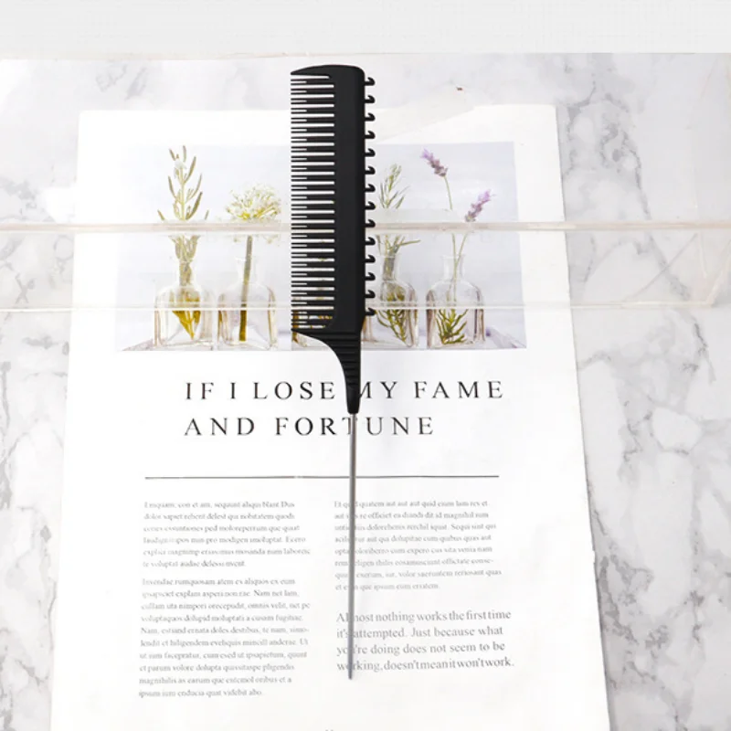 플라스틱 뾰족한 꼬리 미용 빗, 헤어 살롱 전문 염색 빗, 고온 정전기 방지 헤어 커팅 빗