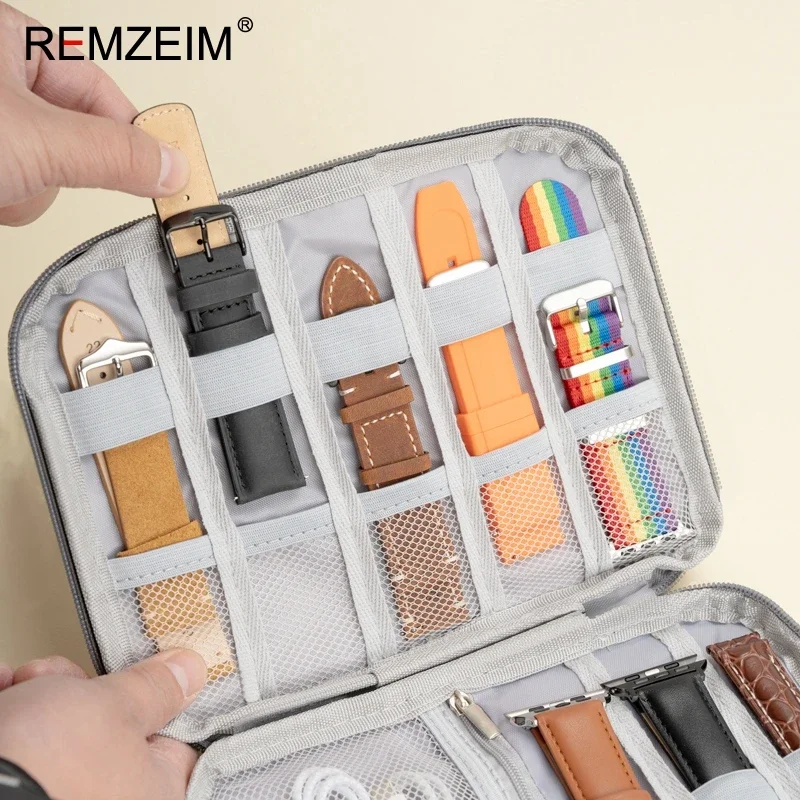 Watch Storage Box For Apple Watch Strap Case Data Cable Travel Smart Watch Wriststrap Storage Bag Box Watches Organizer