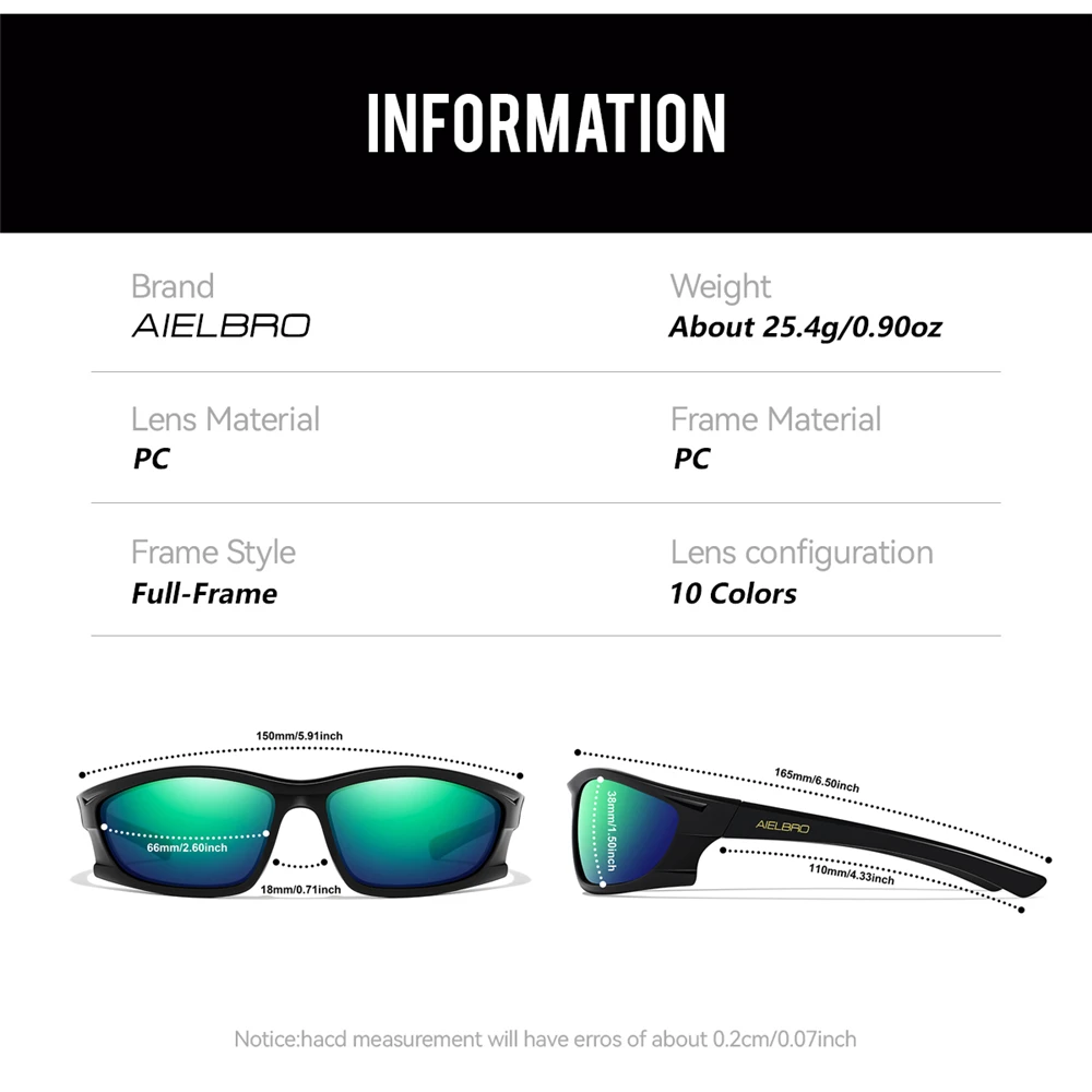 AIELBRO 사이클링 선글라스 ? 충격 방지 기능이 있는 프로 로드 바이크 및 MTB 안경, 남성 여성용 경량 프레임