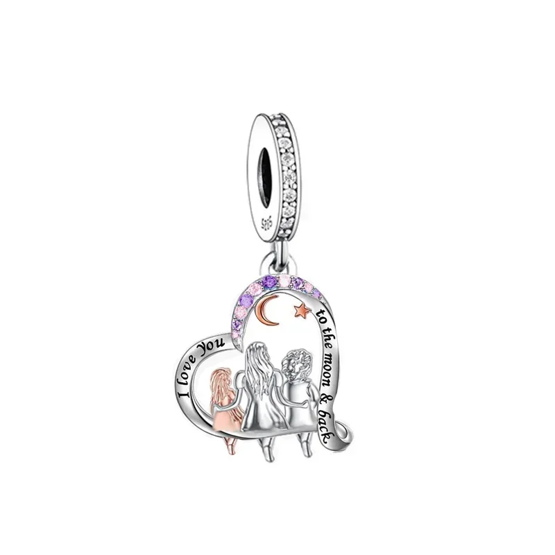 LSDesigns Nan Charm - Ciondolo a cuore in argento sterling