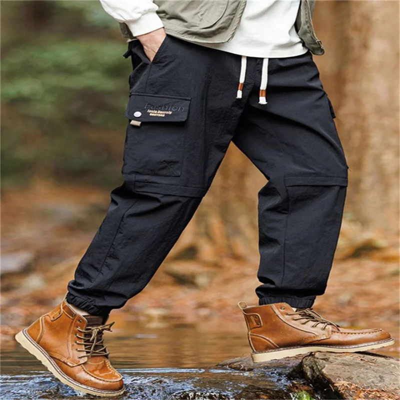 2024 casual pants, outdoor workwear pants, loose and versatile multi pocket trendy spring and autumn pants