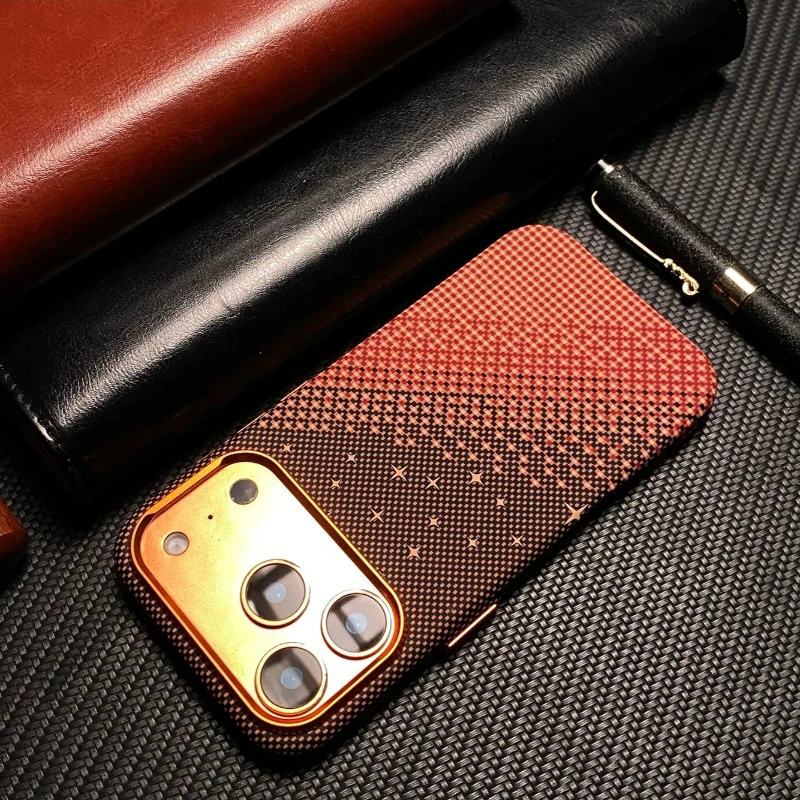 Carbon Fiber Texture Magnetic Wireless Charging Phone Cover
