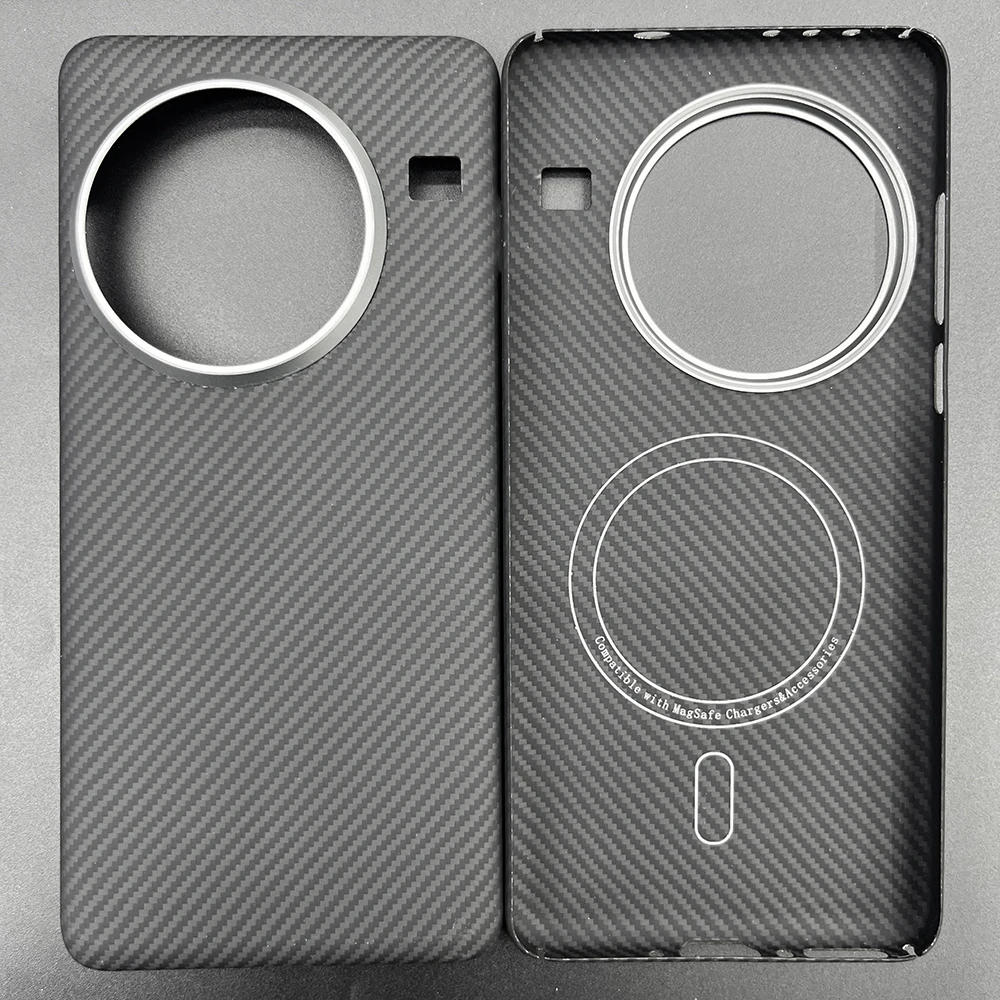 Magnetic Carbon Fiber Phone Case - Aramid Fiber Lightweight & Durable Cover