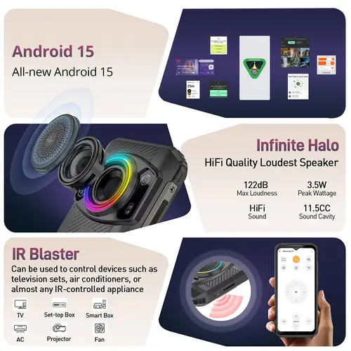 Ulefone Armor 21 Rugged Phone 16GB RAM 256GB ROM Smartphone Android 15 G99 Mobile phone 64MP 9600mAh 4G Cellular Global Version - Image 6