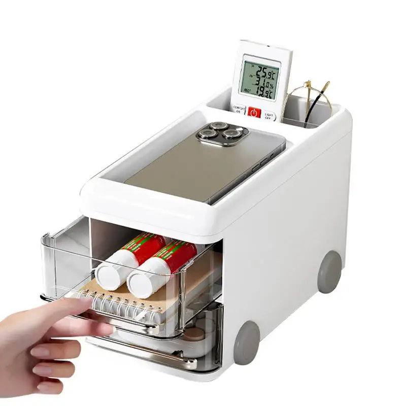 

Desktop Holder Stationery Box Holder Reusable Makeup Organizer Storage Containers For Remote Watercolor Pens Marker Pens