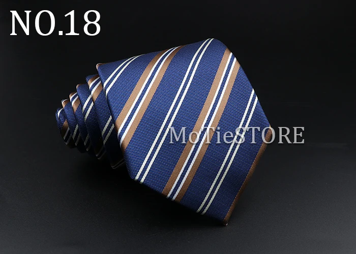 Männer Jacquard Klassische Gestreifte Krawatte 8cm Polyester Männlichen Krawatte Für Business Hochzeit Party Anzug Hemd Täglichen Tragen Zubehör geschenk – Detail 13