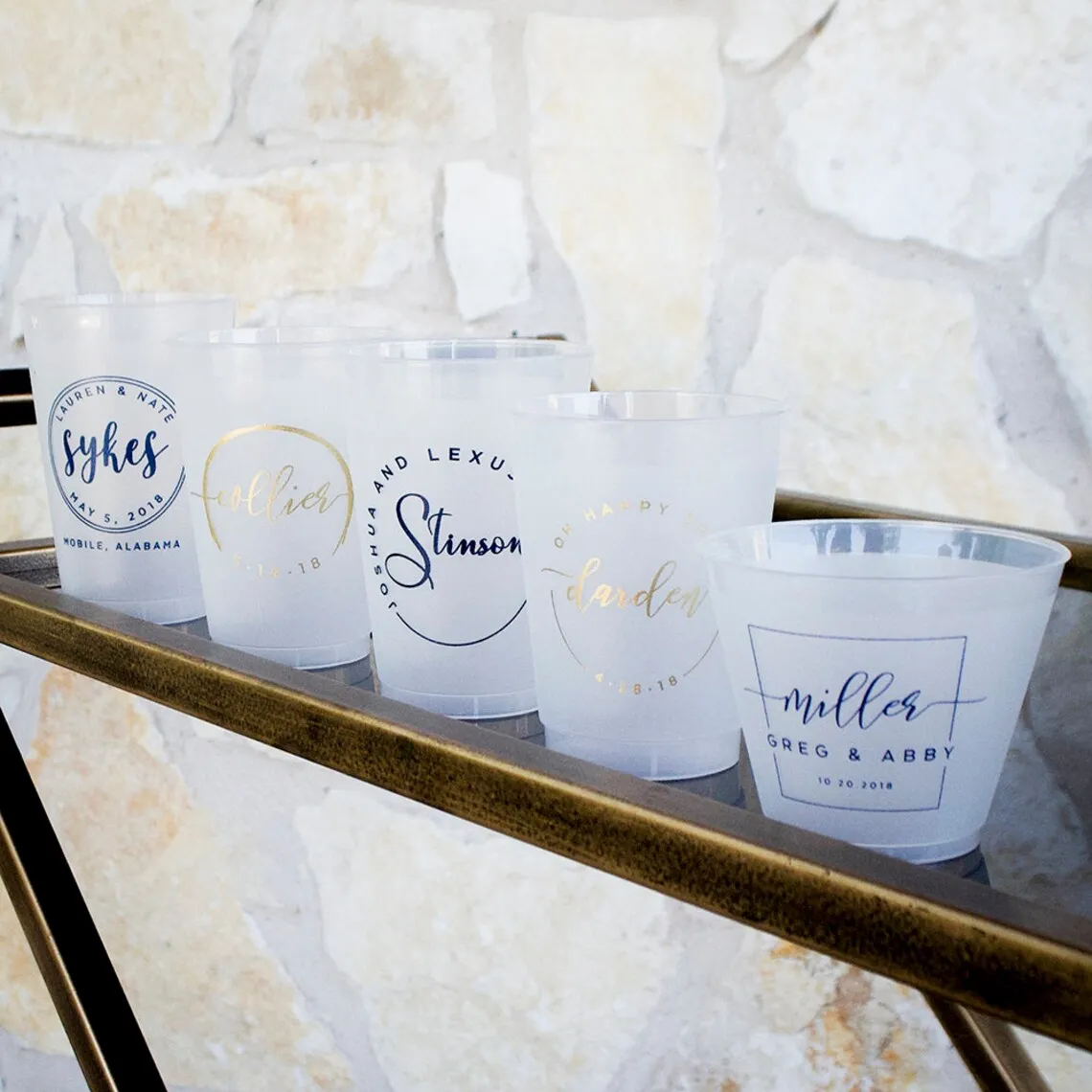 

We're Engaged Custom Party Cups, Engagement Party Favors, Printed Frost-Flex Cups, Wedding Reception Decor, Bridal Shower, Rehea