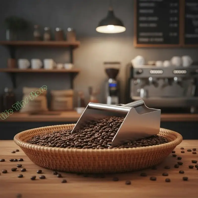 G5AB 다기능 인체 공학적 스테인레스 스틸 스쿠프 삽 건조 식품 보관을위한 간편한 클린 디자인 베이킹 용품 케이터링