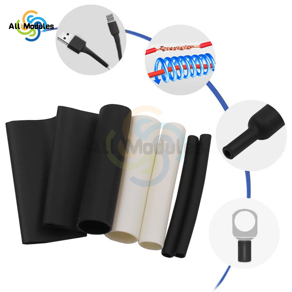 750PCS Heat-shrink Tubing Thermoresistant Tube Heat Shrink Wrapping Kit Electrical Connection Wire Cable Insulation Sleeving