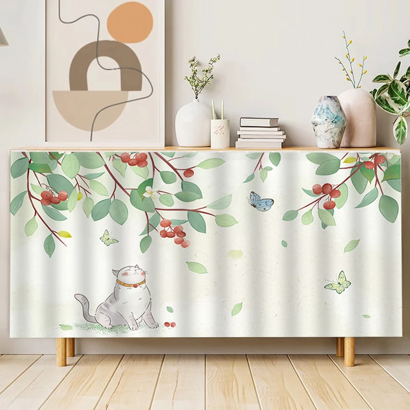 Description Picture 6 of itemPrinted Kitchen Cabinet Curtain Dustproof Short Curtains Cupboard  Half Drapes Wardrobe Cover Washable Drape Home Decor Cortinas