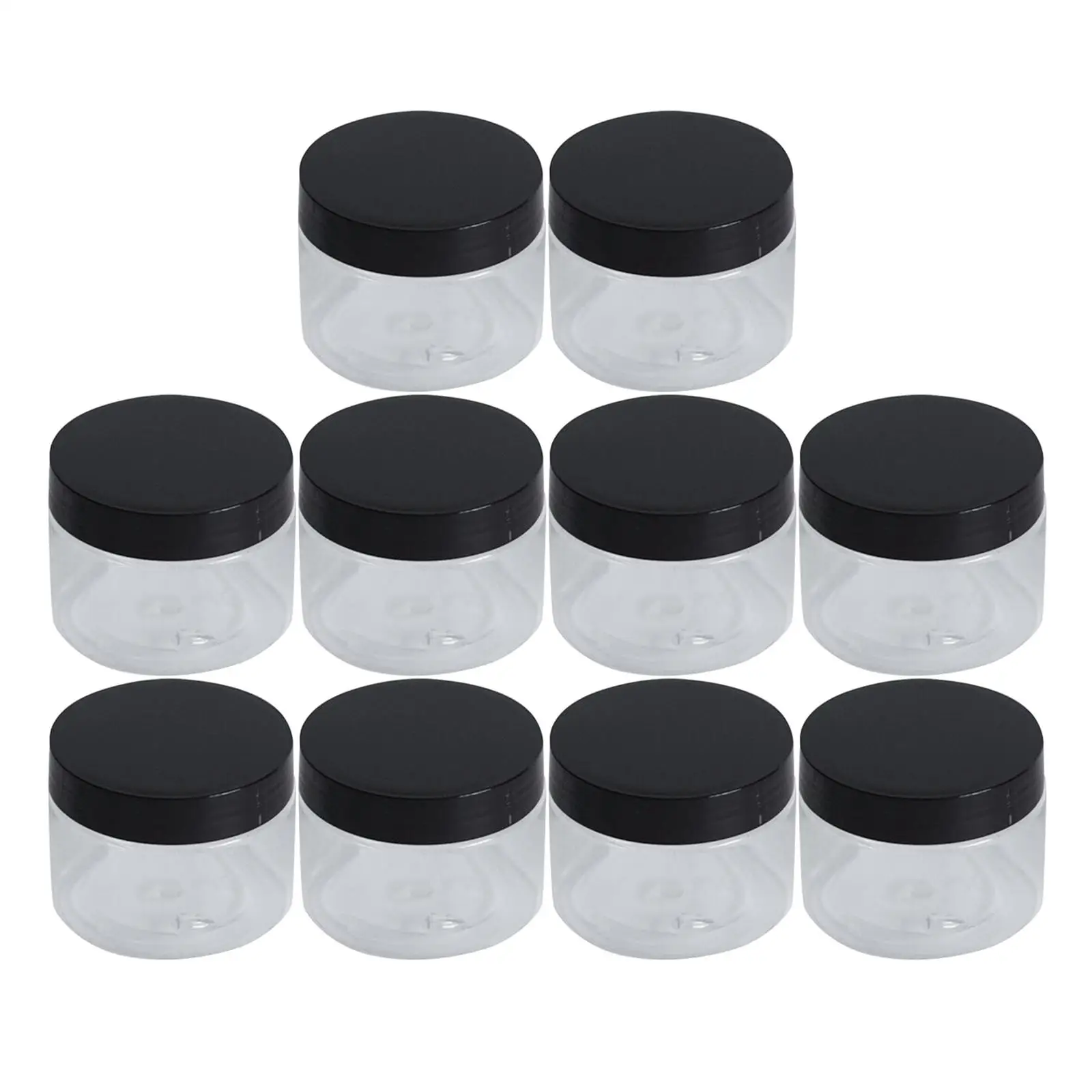 뚜껑이 있는 둥근 투명 애완 동물 보관 항아리, 누출 방지 항아리, 10x, 30ml