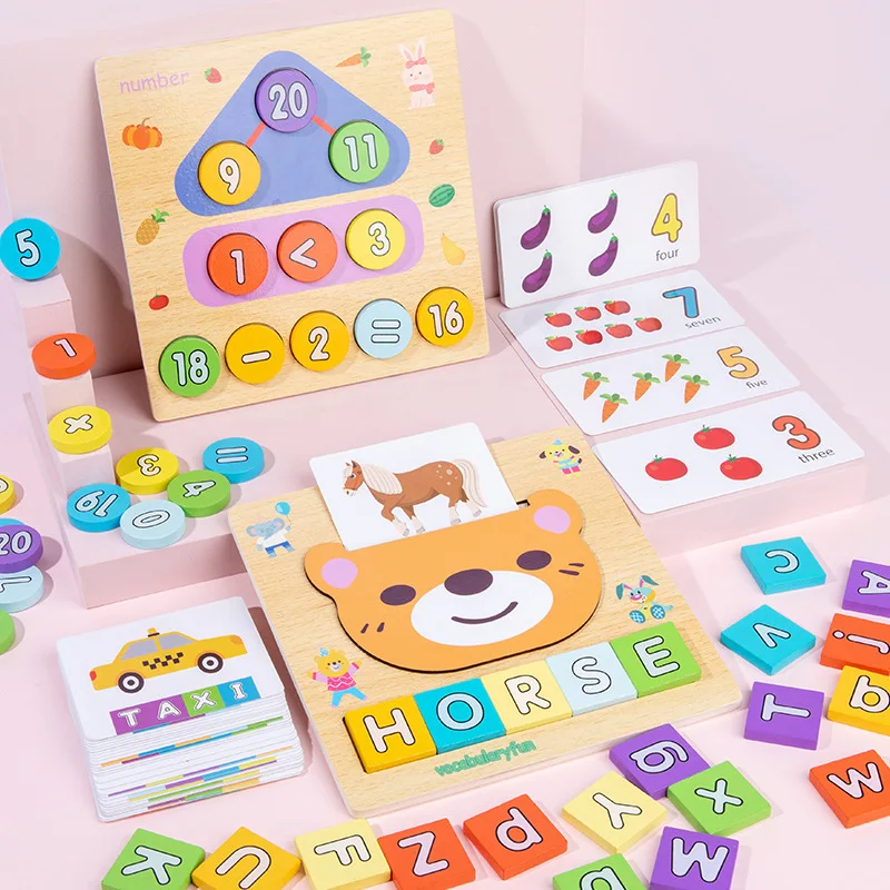

Children'S Baby Puzzle Early Education Cognitive Alphanumeric Learning Board Operation Alphabet Spelling Puzzle Building Bl