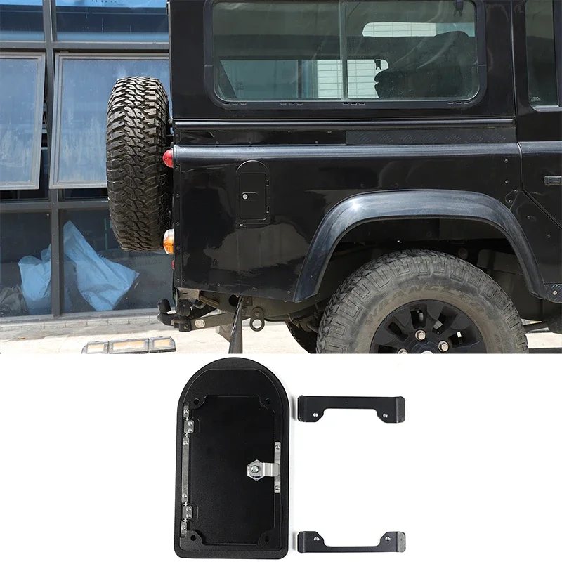 

Для Land Rover Defender 110 2004-2018 алюминиевый сплав черный с ключом Автомобильная газовая крышка Противоугонная крышка автомобильные аксессуары