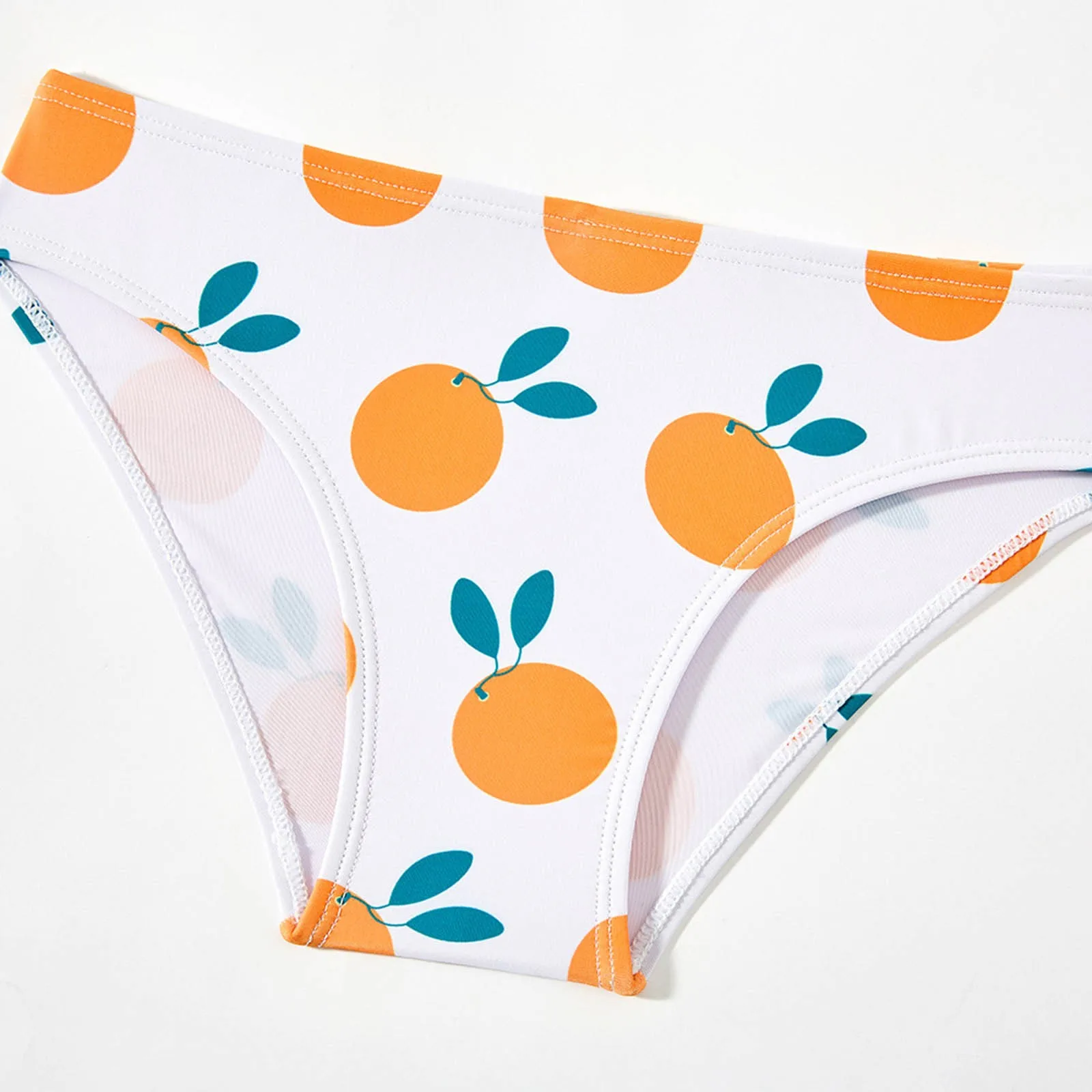 Big Girl Floral Prints Swimsuit Sport Bikini Set Swimwear Bathing Suit Children'S Swimsuit With Orange Size 12 Girl