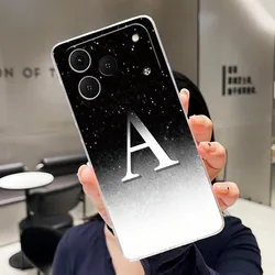 Clear Silicone Aesthetic Luxury Letter Soft TPU Phone Case Cover for Tecno Spark 50 4G (TPU - TPU5A)