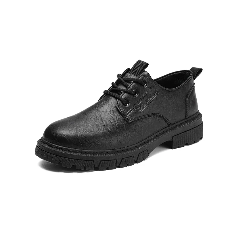 New Spring Autumn Fashion Men Work Shoes Men Leather Oxfords Shoes Casual Lace-up Formal Business Wedding Dress Shoes
