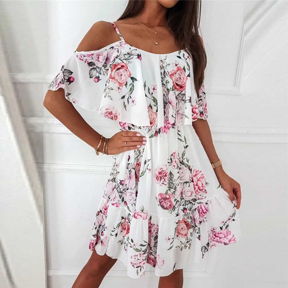 

Sexy Dress For Women Dresses Woman Party Dresses Strapless Dress Summer Retro Temperament Womens Beach Chiffon