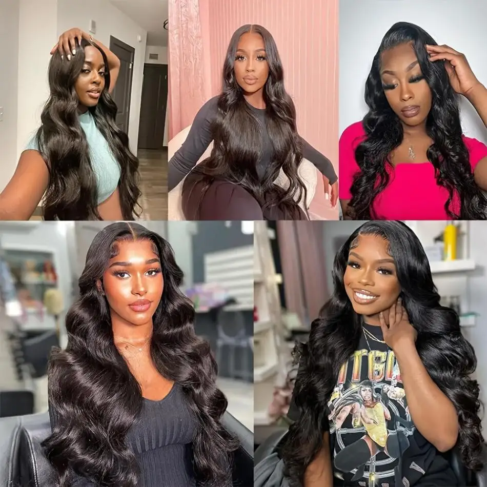 Human Hair Body Wave Wigs Bundles 100% Original Black Natural Brazilian Hair Extensions 1/3/4 Pieces Bundles Deals For Women