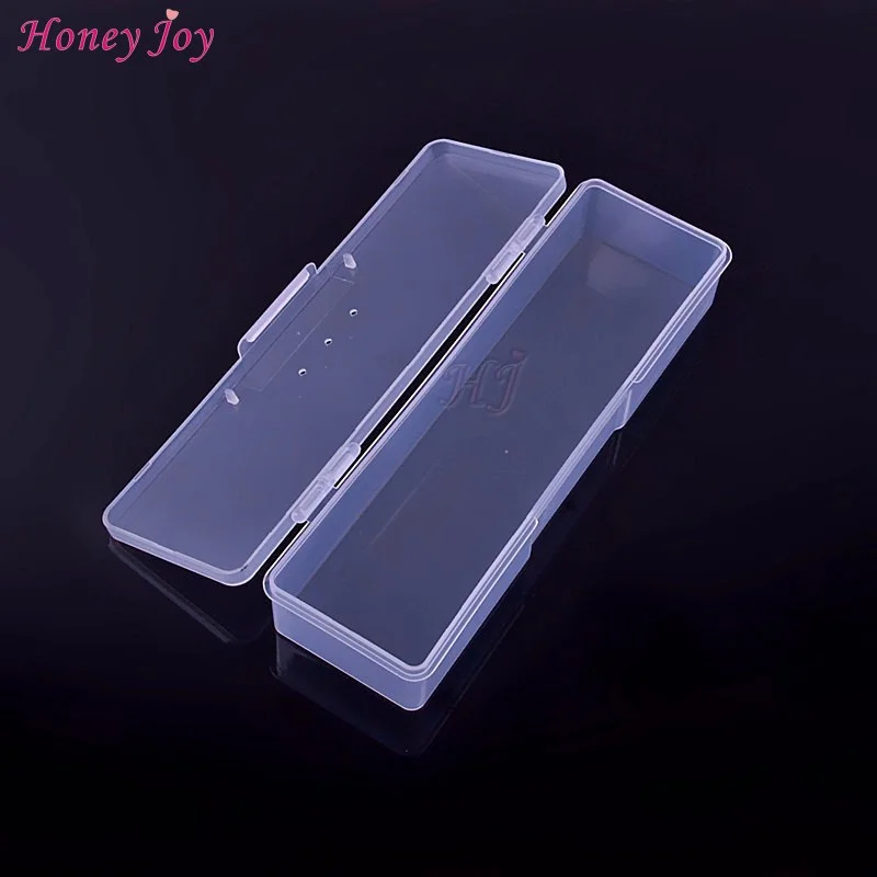 1pc Small Nail Art Tool Makeup Brush Pen Tool Storage Box Case Container 19cm (L) x 5.2cm(W) x 3cm (H) Clear x level anti slip soft tpu cell phone case covering for nokia 7 2 nokia 6 2 clear