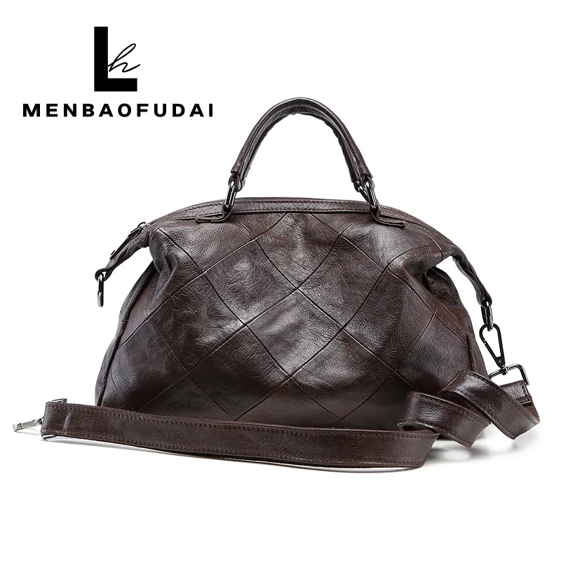 

women Genuine leather bag cowhide casual handbag with one shoulder diagonal cross bag