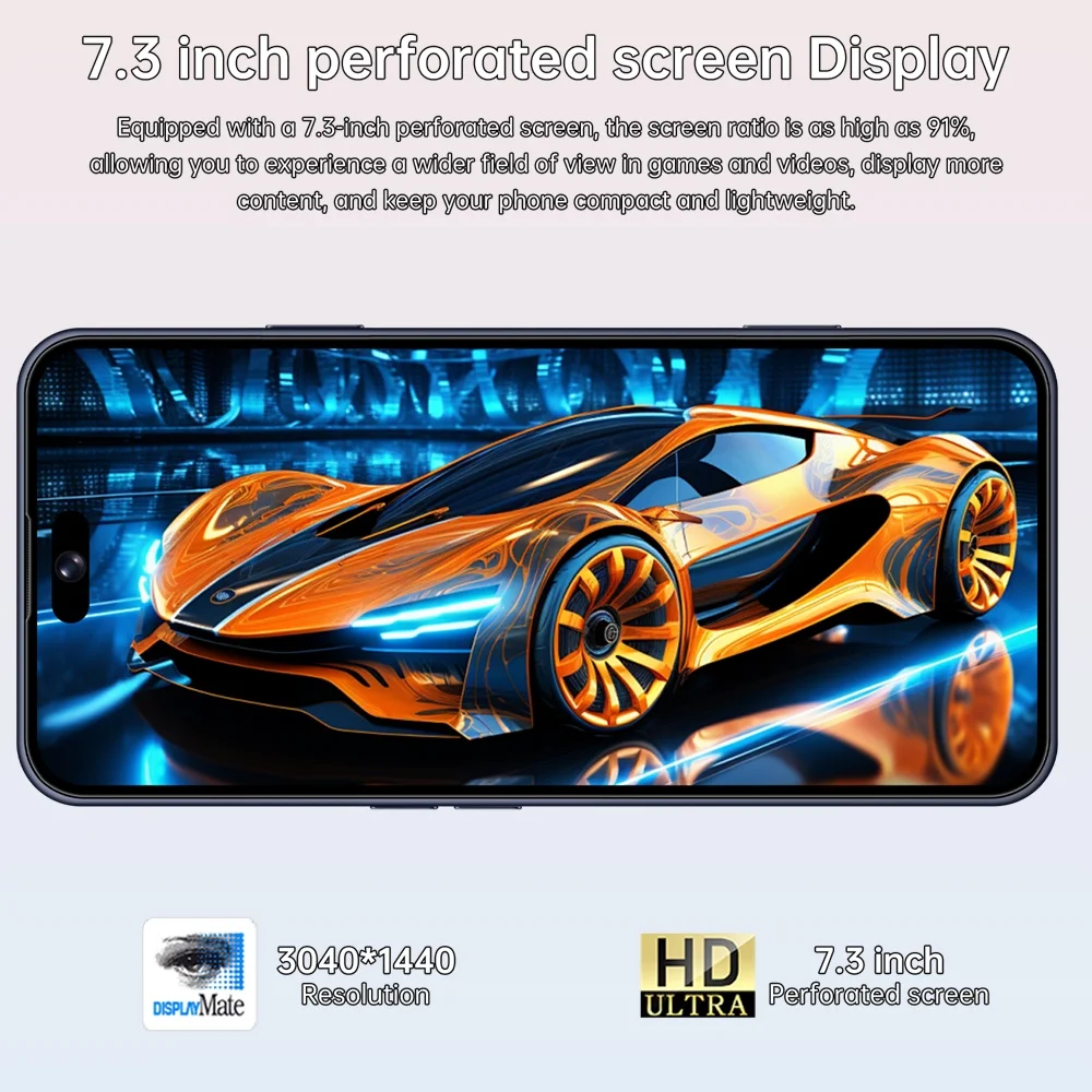 K-Touch NEW 15T Pro Mobile Phones Face Unlocked Smartphone 7.3 Inch Android Cell Phone 16+48MP 5G Dual Card Dual Standby 7800mAh Global Version Cellphones For Men Women