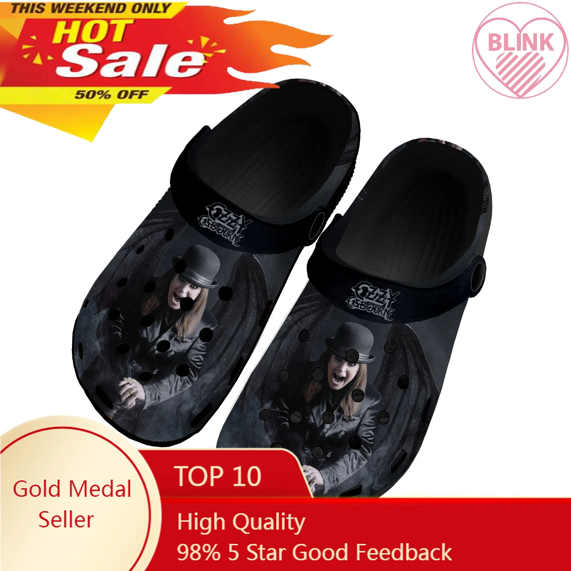 

Ozzy Metal Rock Singer Osbourne Home Clogs Custom Water Shoes Mens Womens Teenager Shoe 3D Print Garden Clog Beach Hole Slippers