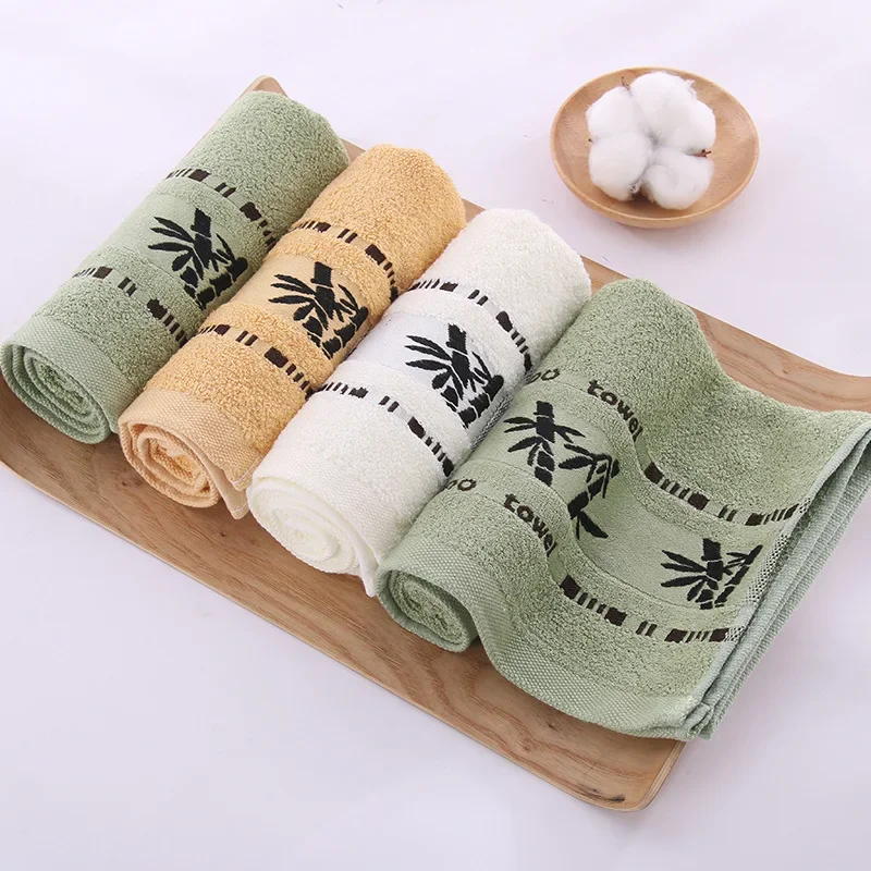 2pcs/Set Bamboo Fiber Towels Sets Home Bath Towels Adults Face Towel Thick Absorbent Luxury Bathroom