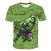 Classic Marvel Hero Hulk 3D Printed Kids T-shirt Top Daily Casual Boys and Girls Round Neck Short Sleeve 1
