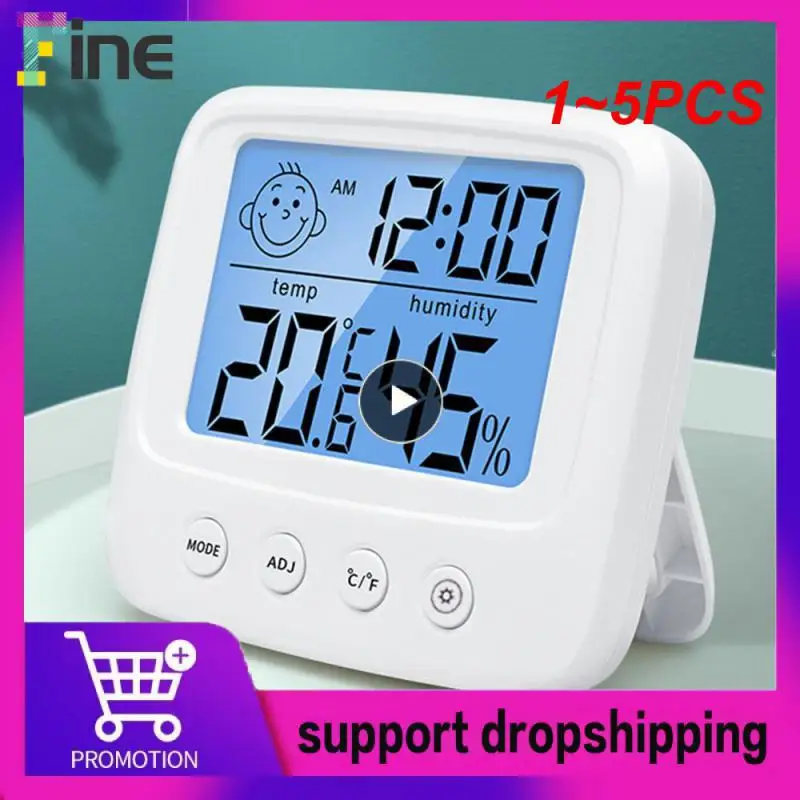

1~5PCS Digital Temperature Humidity Meter Backlight Home Indoor Electronic Hygrometer Thermometer Weather Station Baby Room