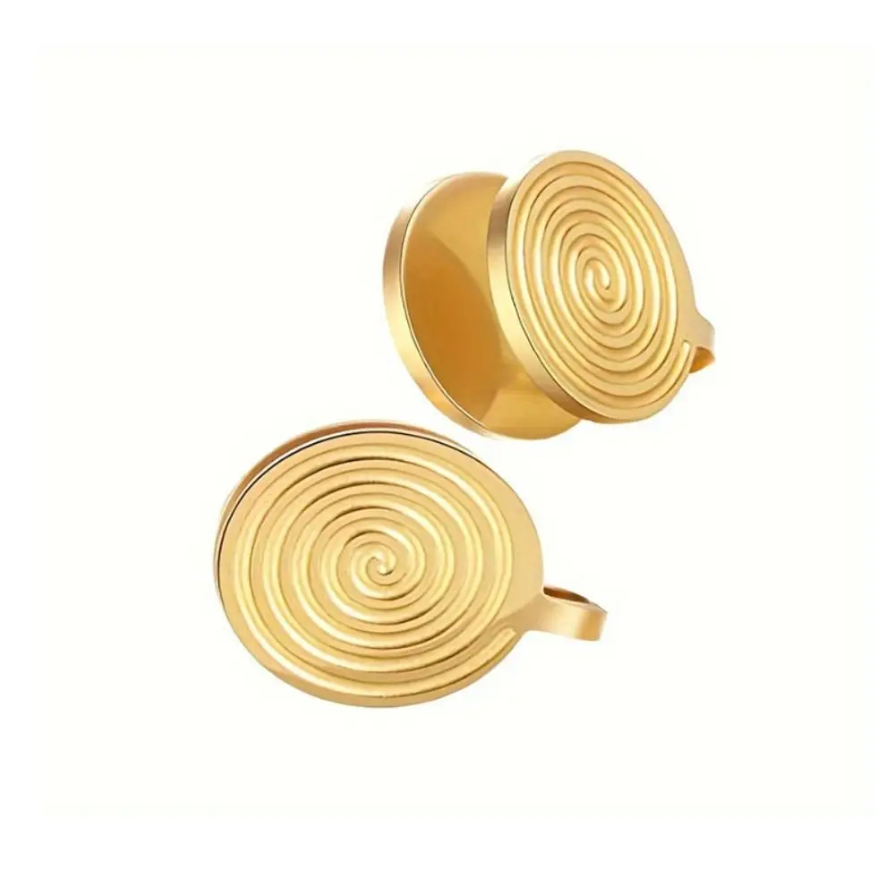 For Swelling Pressure Earrings Non Piercing Earrings Stainless Steel Keloid Pressure Black Color Gold Color Ear Clip Earrings Clip Earrings Ear Clip