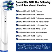 Replacement Brush Heads CrossAction Multi Angle Spare Dental Nozzles for Oral B Braun Electric Toothbrush D12/D16/DB4010/DB4510 2