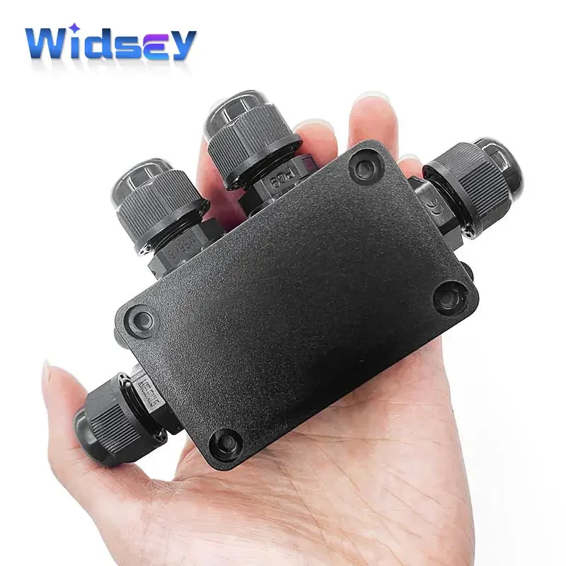 Electrical Junction Box Electrical Box 4 Way IP68 Junction Box 5-9mm Waterproof Electrical Enclosure Block Cable Connecting Protection f Wiring Accessories Connector