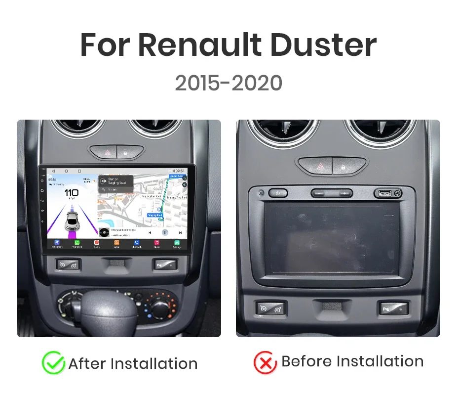 Qualcomm Chip 8 Core für Renault Duster 2015–2020 für LADA Largus 2021 CarPlay für Apple Android Auto Autoradio GPS IPS RDS FM – Detail 5