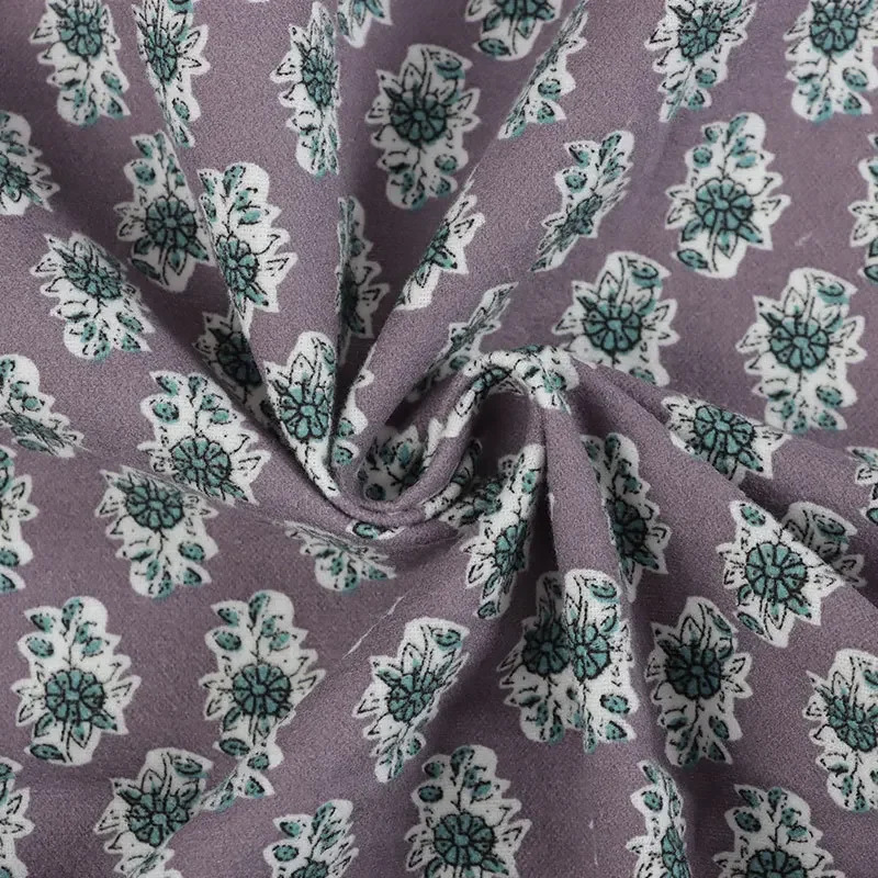 Pure Cotton Water-Based round Sunflower Print Fabric Autumn Winter Plain Floral Print Dress Shirt Material Chinese