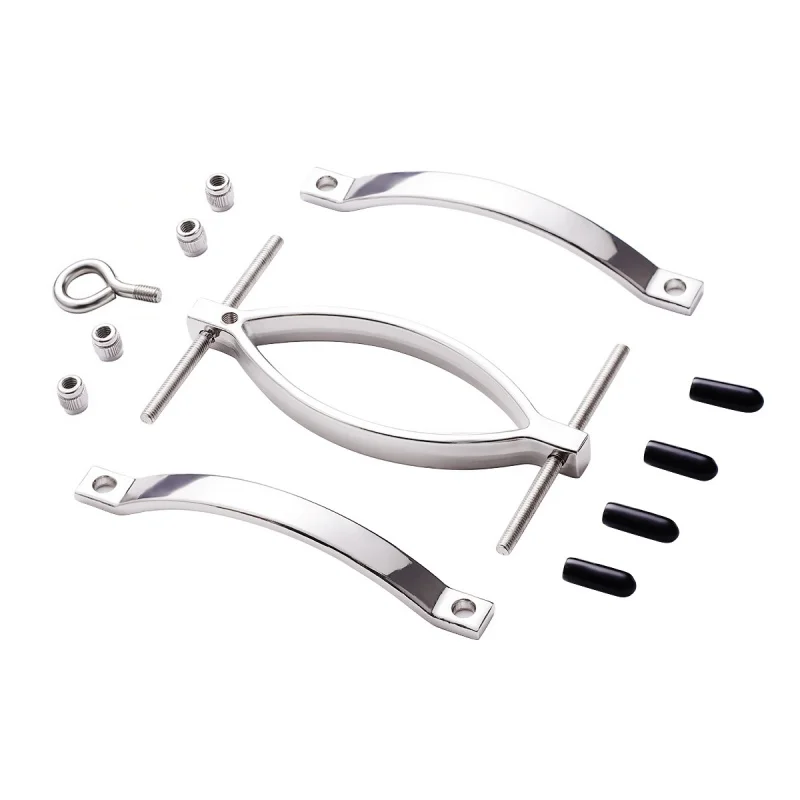 Stainless Steel Labia Clamp With Metal Chain Bondage Equipment Fetish Clitoris Stimulation Slave Speculum Vagina Opener Sex Toys