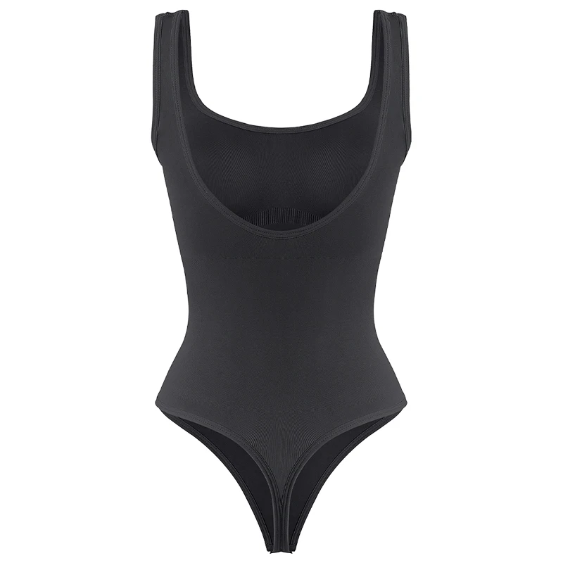 Description Picture 5 of itemSummer Women Waist Trainer Body Shaper Square Neck Tank Tops Seamless Tummy Control Shapewear with Thong Butt Lifter Bodysuits