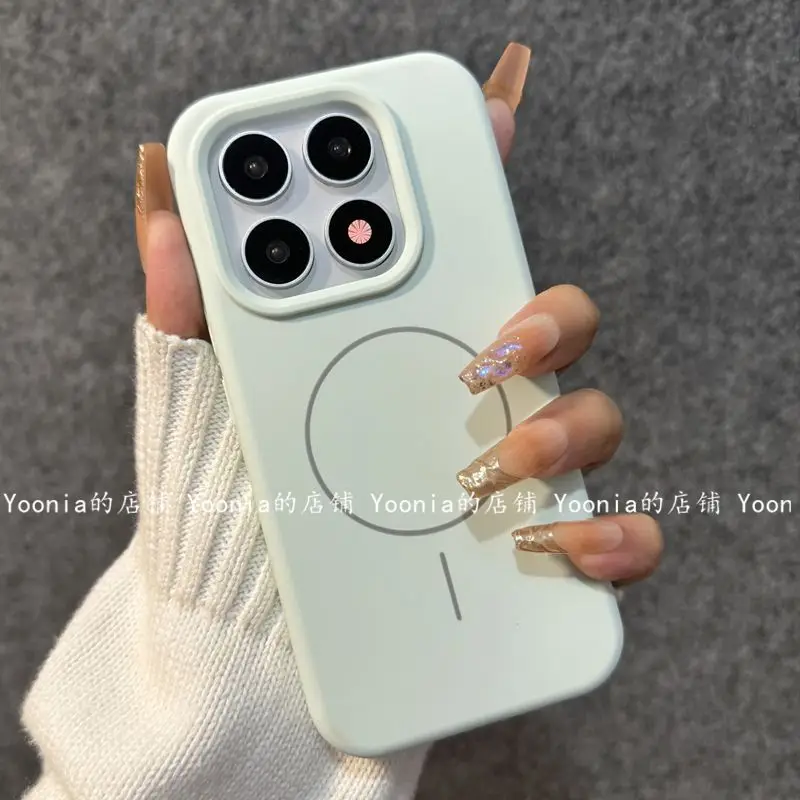 Premium Shockproof Matte Back Cover in Luxury Liquid Silicone with Magsafe Compatibility