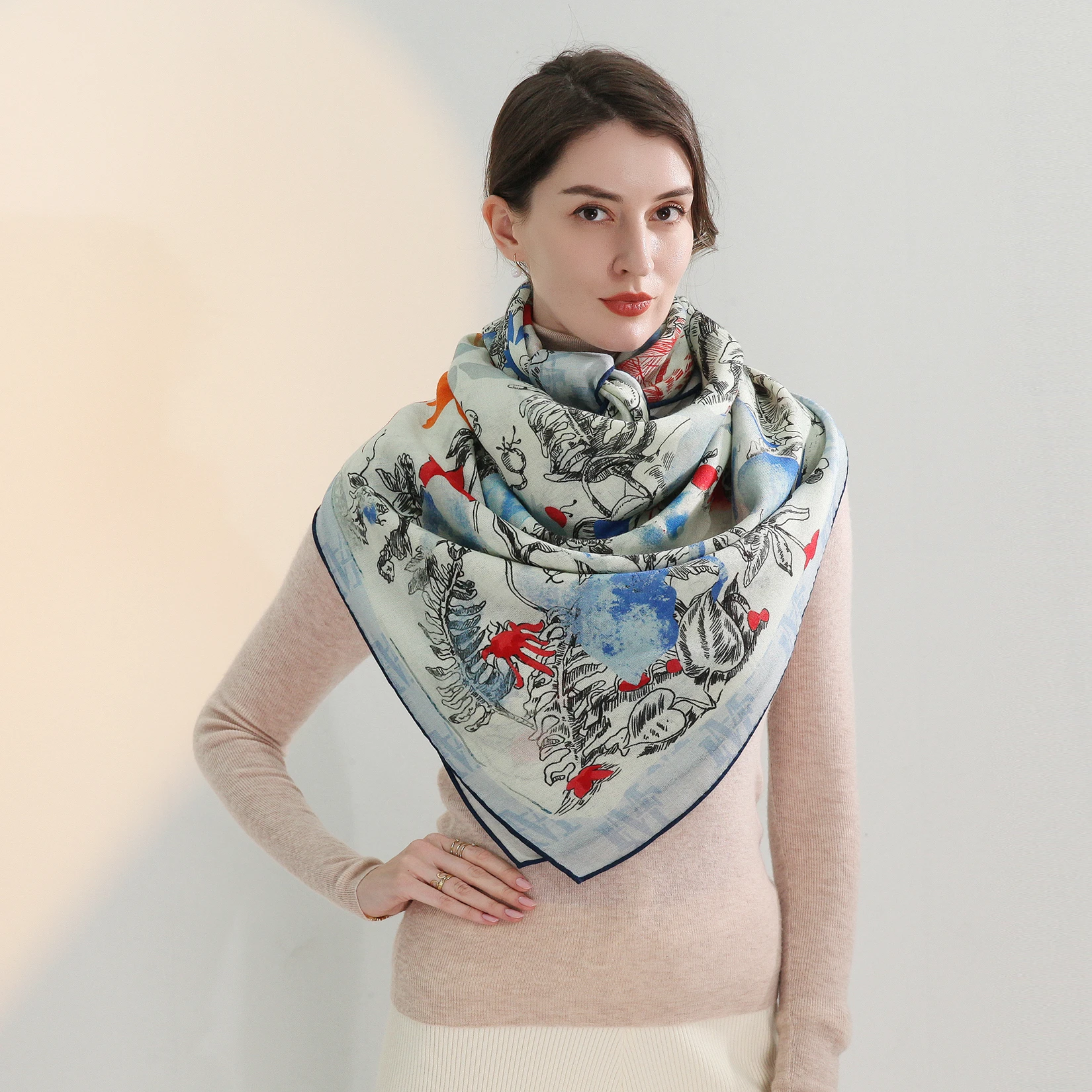 Foxford Fine Merino Extra Grote Sjaal - Het Herdershuys