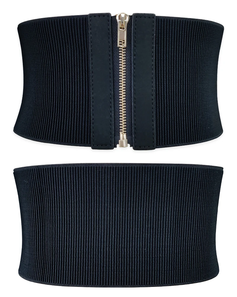 Mode Breiten Elastischen Designer Gürtel Für Frauen Hohe Qualität Weibliche Kleid Schwarz Korsett Gürtel Stretch Cummerbunds Bund – Detail 10