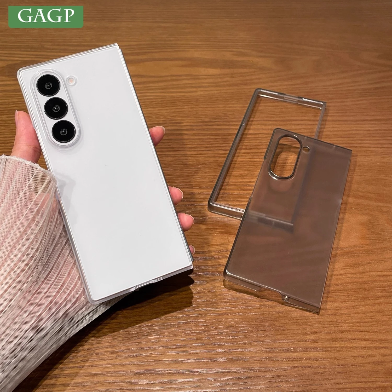 Ultra Thin Slim Matte Shockproof Semi-Transparent Folding Case