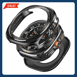 Premium Metal Aluminum Alloy Protective Case - Durable Hard Cover - Galaxy Ultra 2025 (Black Orange)