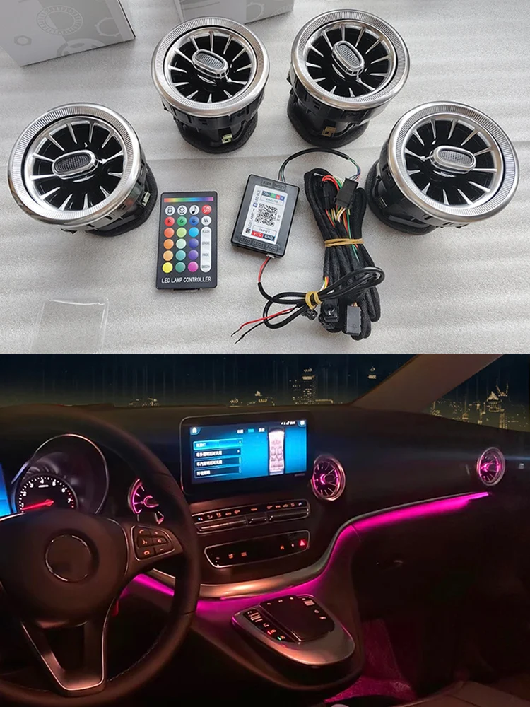 LED-Lüftungsschlitze für Mercedes Benz V-Klasse EQV Vito Viano Valente Metris W447 V220 V250d V260L – Detail 7